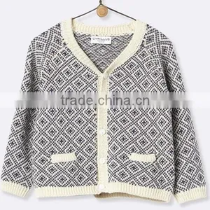 High Quality Baby Cardigan With V-neckline(BKNB1046) thumbnail-1