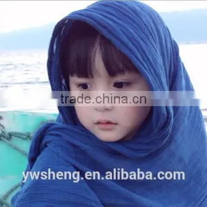 Newest Style Baby Girl Easy-taking Organic Wide Cotton Plain Baby Scarf thumbnail-4