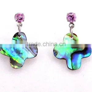 Fashion Paua Shell Earrings Quality Abalone Shell Earrings Genuine Natural Shell Earrings thumbnail-5