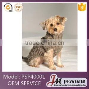 Cable Knit Grey Color Pet Apparel Accessories Dog Sweater thumbnail-1