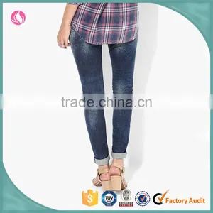 Ladies Latest Jeans Women Denim Fabric Custom Box Jean Trousers thumbnail-3