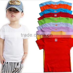 Manufactuer Hot Sales Pure Cotton Kids t Shirt 9 Colors Blank T-shirts thumbnail-1