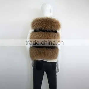Myfur Luxury Genuine Raccoon Fur Vest Waistcoat Customized Color Women Fur Garment thumbnail-3