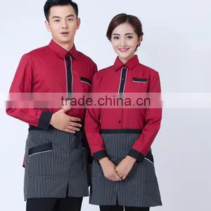 Custom Good Quality Elestic Pants Hotel Staff Uniform , Hotel Uniform Design for Waiter and Waitress thumbnail-2