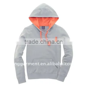 Ladies Body Fit Grey Pullover Hoody With String thumbnail-1
