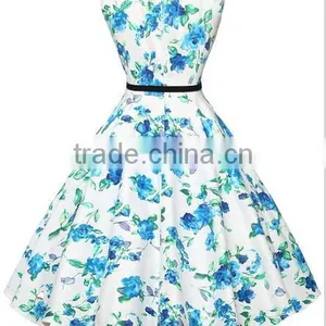 Walson F20197A Hot Sale Women Vitage Dress 50s Retro Dress Rockabilly Swing Dress for Women thumbnail-4