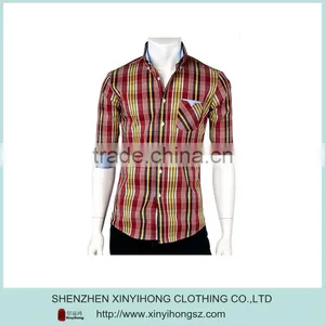 Half Sleeve Cotton Lycra Checked New Design Men Casual Shirts thumbnail-1