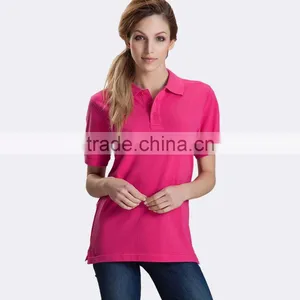 Factory Hot Sale Wholesale Short Sleeve Pain Cheap Polo T Shirts Women's thumbnail-2