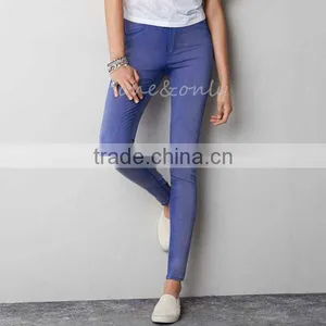 Hot Women Cotton Denim Jegging Trousers Charming Female Skinny Pants P0030 thumbnail-5
