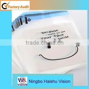 Plastic Favor Bags OPP Self Adhesive Plastic Bags White Smile thumbnail-1
