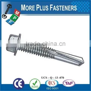 Made in Taiwan Black Stainless Steel Zinc Plated Hex Head Self Drilling Screw thumbnail-5