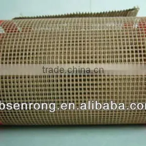 Brown Black 4x4 PTFE Open Mesh Conveyor Belt thumbnail-1