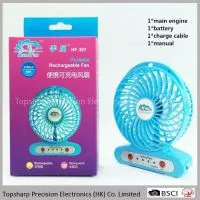 Handfan Usb Mini 18650 Lithium-ion Battery Operated Fan With Led Light thumbnail-3
