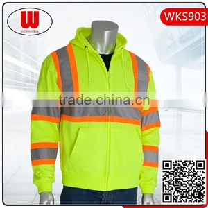 High Visibility Reflective Fleece Hoodie Manufactures thumbnail-1