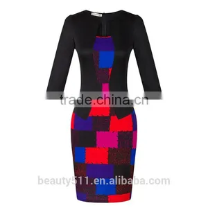 2017 New Style Bodycon Flower Dresses Floral Casual Plus Size SD31 thumbnail-5