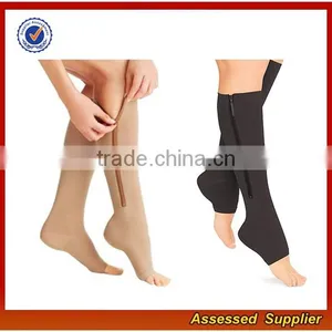 High Quality Graduated Sports Running Zipper Compression Stocking Socks 20-30 Mmhg for Men Women for Nurses Medical Socks JH49 thumbnail-1