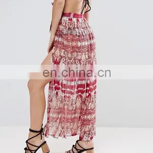 High-rise Waistband Wrap Tie Fastening Print Beach Sarong Print Custom thumbnail-2