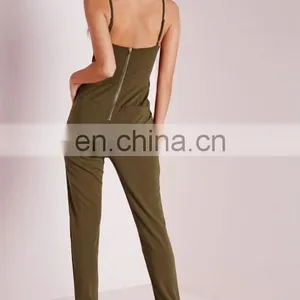 Fashion New Design Women Sexy Onesie Jumpsuit In Khaki 2015 thumbnail-2