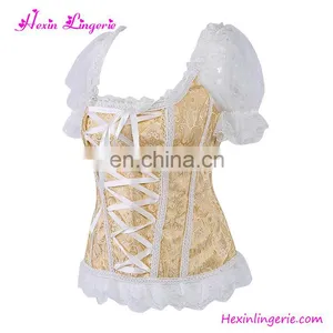 Waist Slimming 10 Plastic Boned Yellow No Panties Shaper Corset Lingerie thumbnail-3