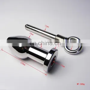 New Arrival Stailess Steel Anal Plug Enema, Gay Butt Anal Toys thumbnail-4