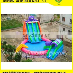 Large Summer Playground Equipment Swimming Big Water Slides for Sale thumbnail-1