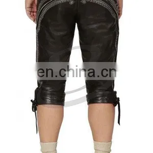 Lederhosen, Kniebund Hosen, Men Ledersosen Trachten Lederhosen Leather Pants With Suspenders (Oktoberfest Clothing) thumbnail-2