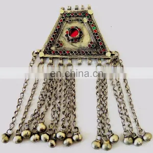 Wholesale Afghani Necklaces Kutchi Pendant Set- Fashion Belly Dance Handmade Chokers Afgani Set thumbnail-4