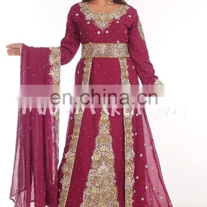 EXCLUSIVE FANCY MOROCCAN KAFTAN ARABIAN WEDDING GOWN thumbnail-1