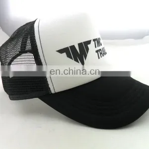 Custom Adjustable Black White Trucker Hat thumbnail-4