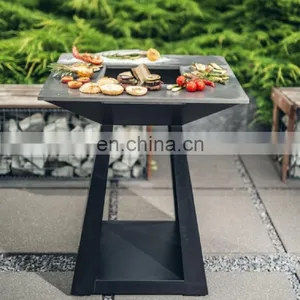 Custom Made Fireplace Corten Steel BBQ With Wood Storage thumbnail-4