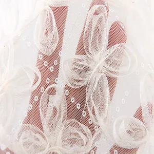 India Stock Beaded Lace Sequin Dance Dress Mesh Fabric thumbnail-5