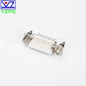 D-SUB DP 15Pin Connector Female Two Row Welded Plate Riveting Harpoon 6.0 The Lock10.0 Screw thumbnail-3