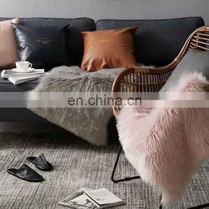 RAWHOUSE Pink White Gray Plush Skindeer Leather Carpet thumbnail-5
