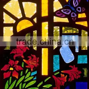 Stained Church Figures Window Glass for Interior or Exterior Decoration thumbnail-6