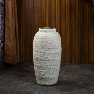 Chinese Modern Simple Style Fashion Jingdezhen Large White Ceramic Vase For Hotel Showroom thumbnail-3