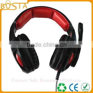 USB Comfortable China Wholesale LED Gaming Headsets With Stick Mic and 3.5mm Jack thumbnail-4