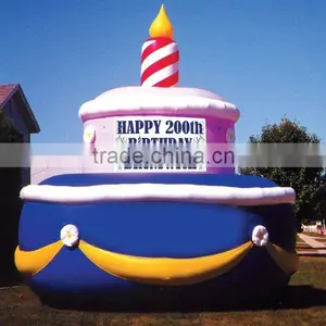 Newest Blue and Pink Inflatable Cake for Celebration thumbnail-1