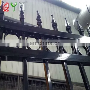 Metal Picket Fence Welded Spear Top Steel Fence Panel thumbnail-1
