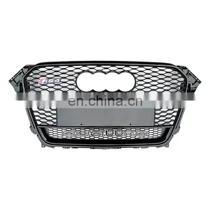 Front Bumper for Audi A4 B85 A4L Center Honeycomb Mesh Grill for Audi S4 RS4 Automotive Silver Frame Grille 2013-2016 thumbnail-5