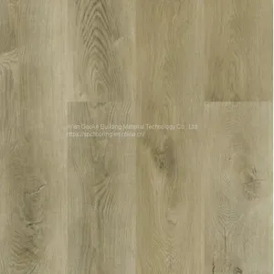 GKBM LS-M029 Fire Retardant Noise Prevention Brown Wood Grain Click Vinyl SPC Flooring thumbnail-1