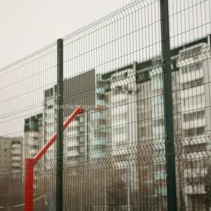 3D Fence Panel Rejas Cercas Welded Mesh Fencing Curvy Mesh Curved V-Mesh FEnce Euro Fence Euromesh Europanel thumbnail-3