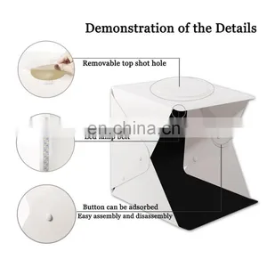 New Product Ideas 2022 Mini Portable KSW 30cm Folding LED Light Box Table Top Product Photography Photo Studio Box thumbnail-5