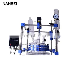 Laboratory 100L Explosion Proof Continuous Stirred Tank Double Layer Jacket Glass Reactor thumbnail-3