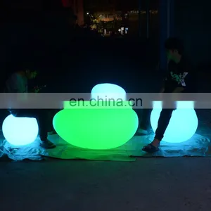 Solar Ball Garden /Rechargeable Waterproof Outdoor Large Led Paving Stone Illuminated Led Christmas Lights Ball thumbnail-1