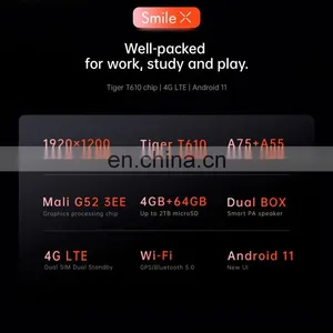 Alldocube Smile X SC9863A Octa Core 6GB RAM 64GB ROM 4G LTE 10.1 Inch Android 11 Tablet thumbnail-5