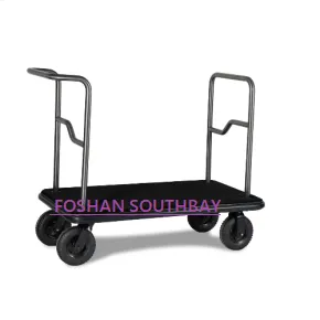Hotel Elegant Luggage Trolley With Gold Black Finish thumbnail-1