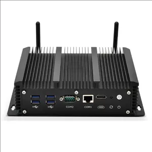 Industrial Fanless Mini PC Core i5 1235U 6xi225 2.5G Firewall Router Pfsense Server 2*RS232 4*USB3.0 HD 4G/3G AES-NI thumbnail-2