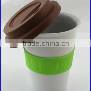 Ceramic Travel Mug With Silicone Handle thumbnail-1