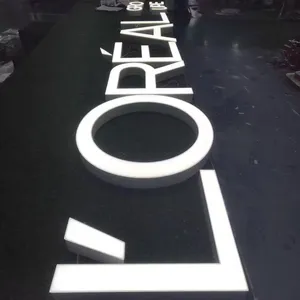 Acrylic Luminous Words Mini Words Resin Outdoor Advertising Back Luminous Stainless Steel Advertising thumbnail-3