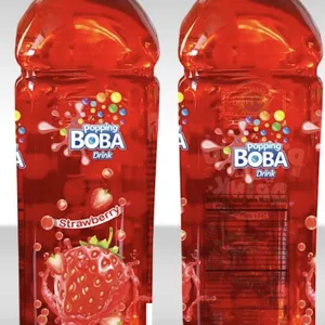Bubble Tea Cup With Bubble Blends Fruity Pearls Burst Pop With Real Fruit Juice Popburst Bubble Boba Drink thumbnail-4